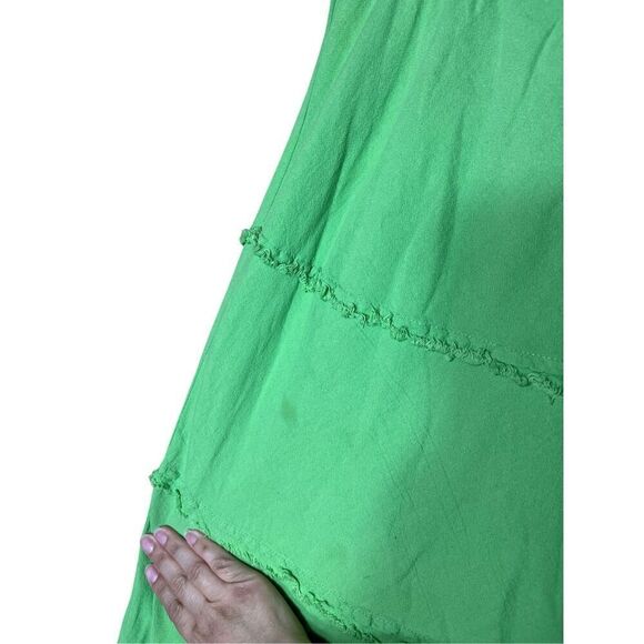Soft Surroundings Green Tiered Maxi Skirt Size S - Picture 5 of 7